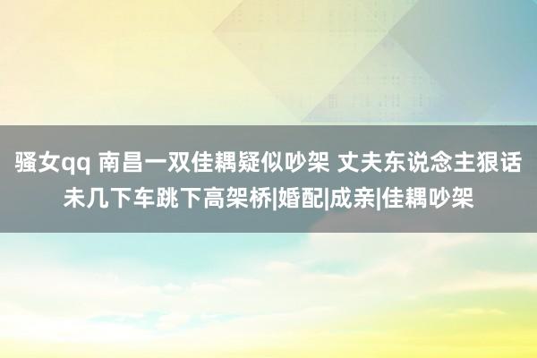 骚女qq 南昌一双佳耦疑似吵架 丈夫东说念主狠话未几下车跳下高架桥|婚配|成亲|佳耦吵架