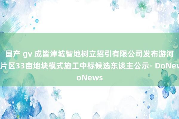 国产 gv 成皆津城智地树立招引有限公司发布游河心片区33亩地块模式施工中标候选东谈主公示- DoNews
