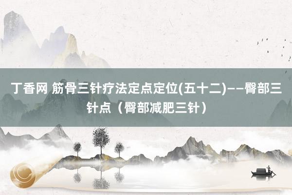 丁香网 筋骨三针疗法定点定位(五十二)——臀部三针点（臀部减肥三针）
